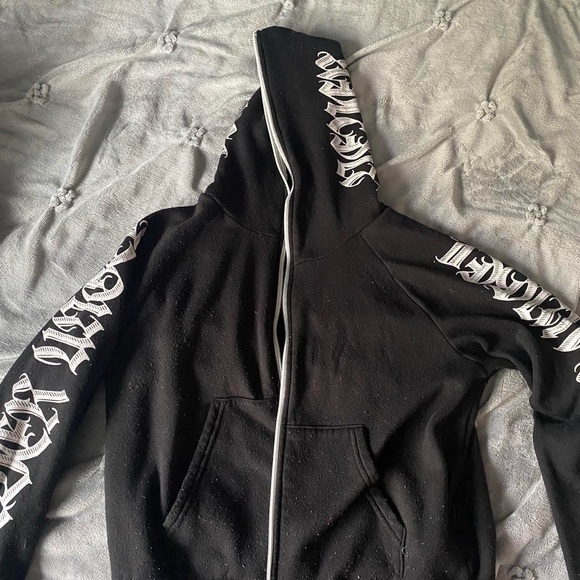 Black Full Zip Chrome Hearts Hoodie - Picture 2 of 2